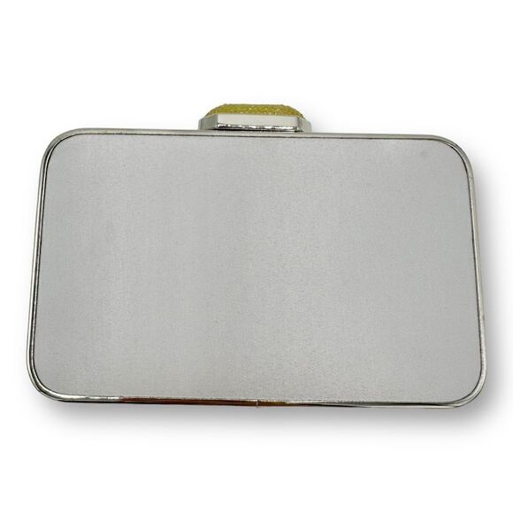 Lulu Townsend Designer Minaudiere Handbag‎ Coin Purse Rhinestone Silver Clutch - Picture 2 of 13